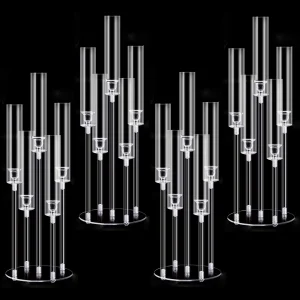 4Pcs Acrylic Candelabra Centerpieces for Wedding